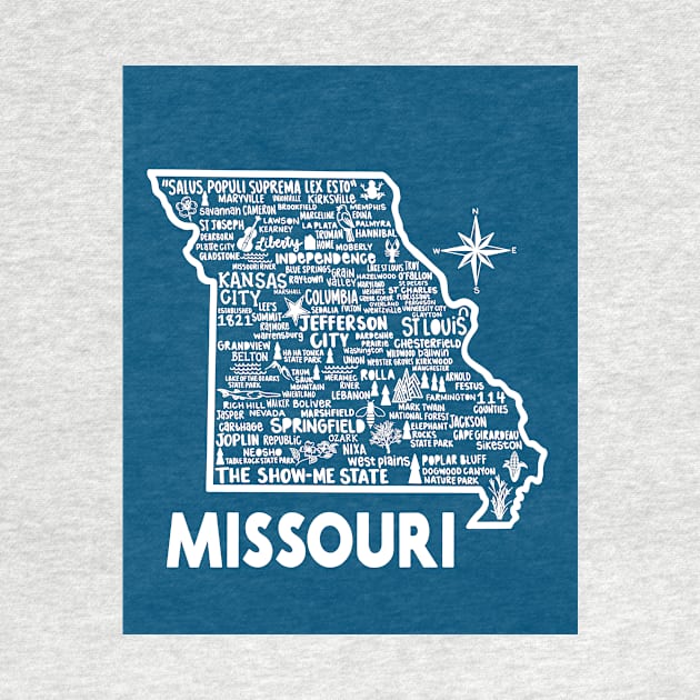 Missouri Map by fiberandgloss